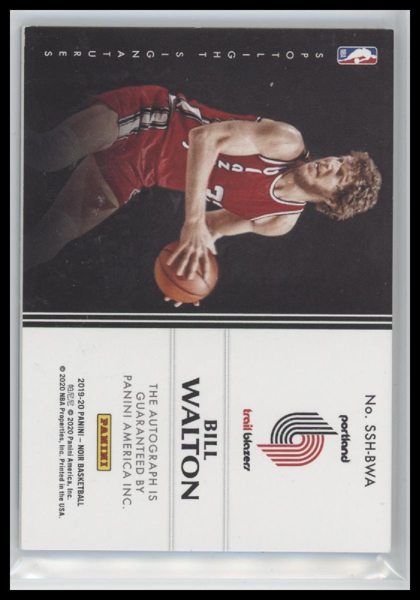 2019-20 Panini Noir Spotlight Signatures Horizontal Bill Walton #/99 #SSH-BWA