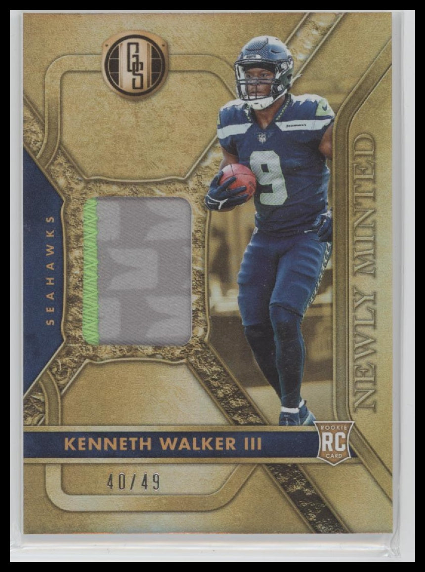 2022 Panini Gold Standard Newly Minted Memorabilia Prime Kenneth Walker III #/49