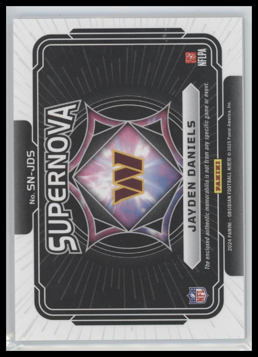 2024 Panini Obsidian Supernova Swatches Jayden Daniels #SN-JDS