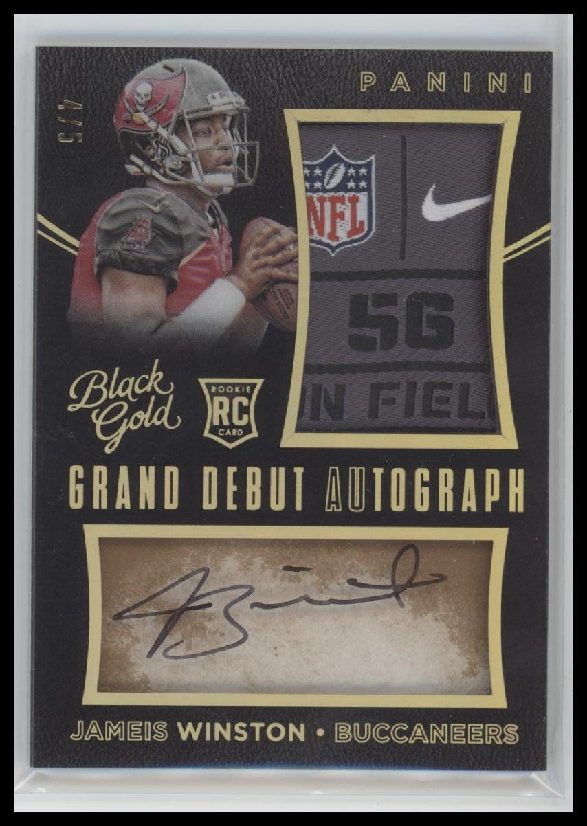 2015 Panini Black Gold Grand Debut Autograph Tag Jameis Winston #/5 Auto #GD-JW