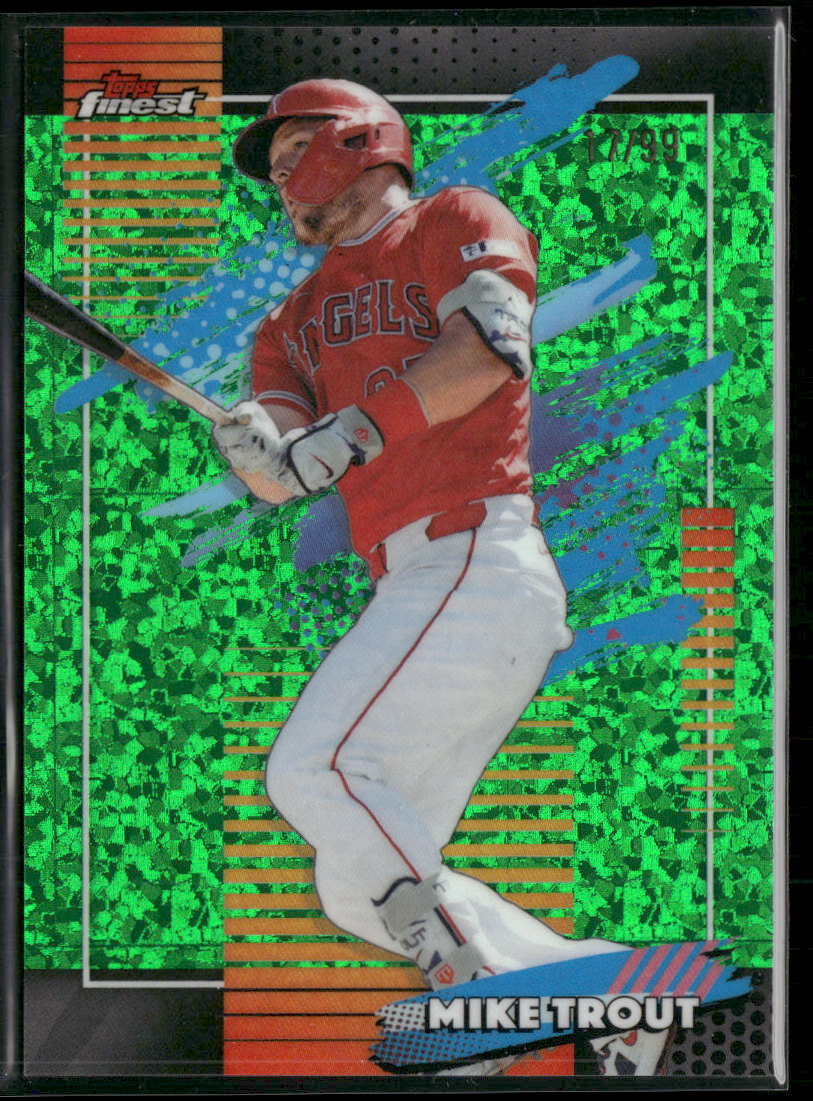 2026 Finest Green Mini-Diamond Refractors Mike Trout #/99 #114