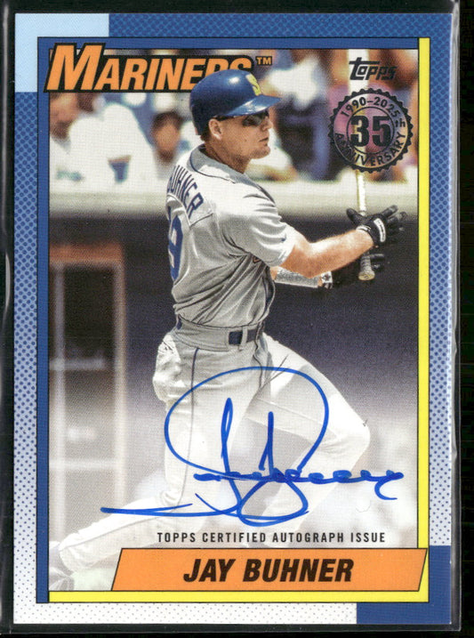 2025 Topps 1990 Topps Baseball 35th AU (Series Two) Jay Buhner Auto #90B2-JB
