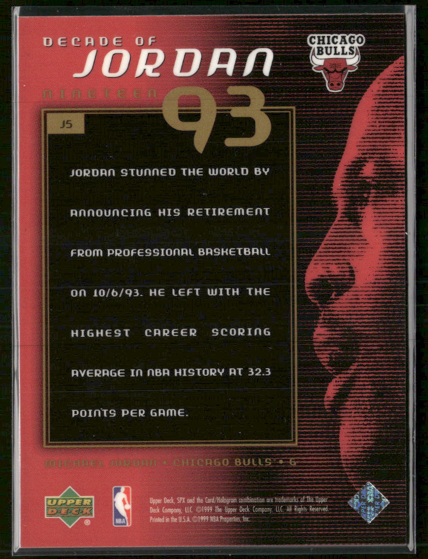 1999-00 SPx Decade of Jordan Michael Jordan #J5