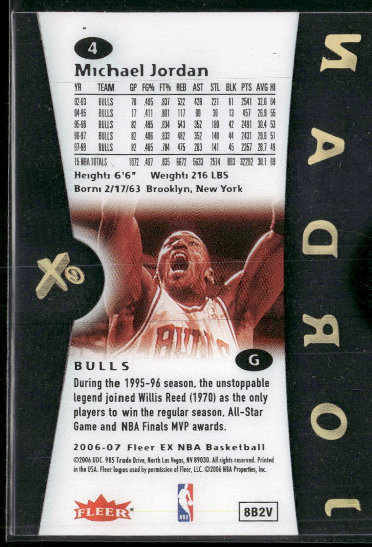 2006-07 E-X Michael Jordan #4
