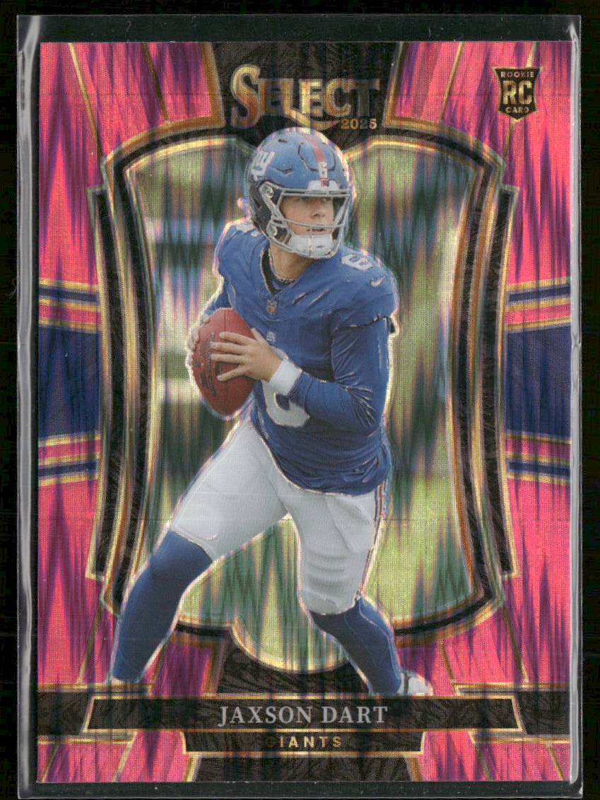 2025 Panini Select Pink Prizm Shock Jaxson Dart Rookie #193