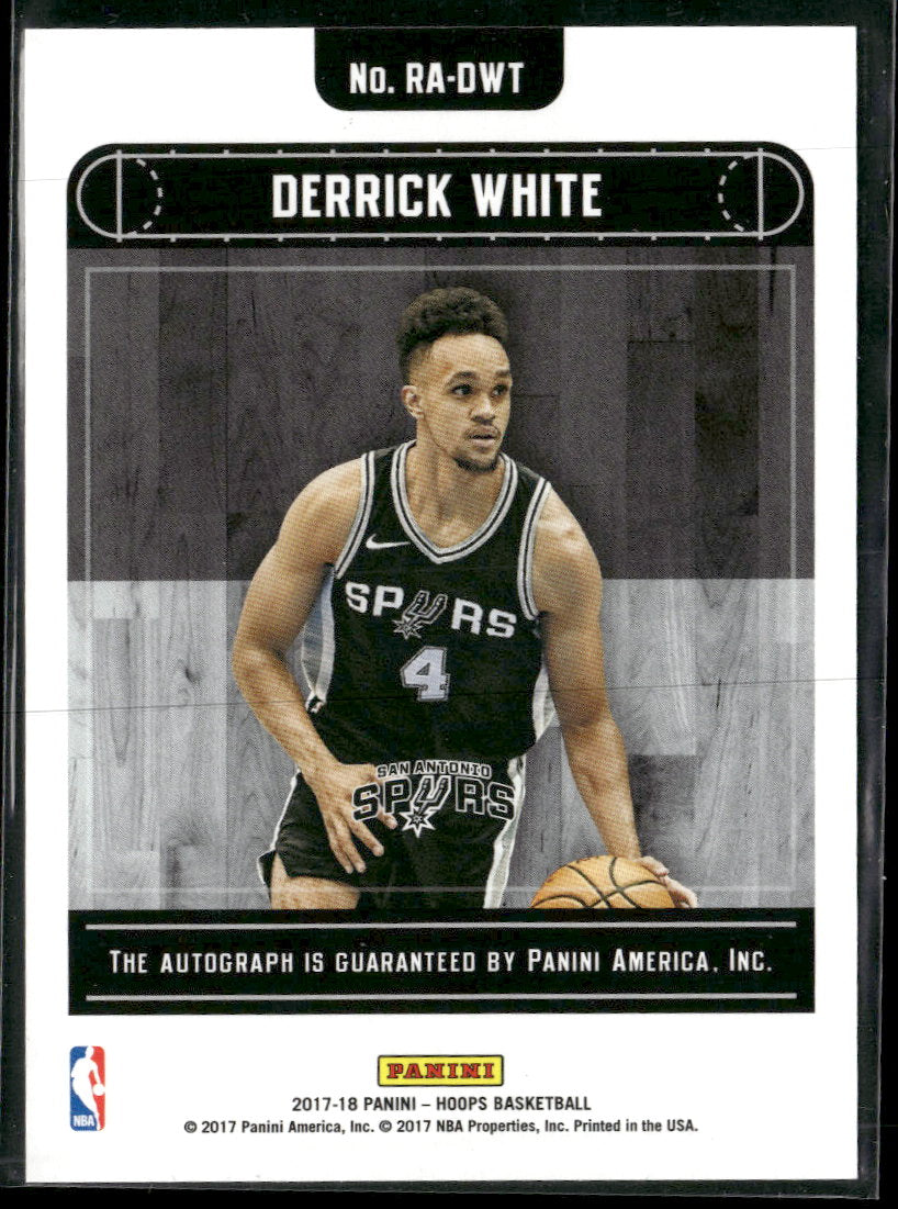 2017-18 Hoops Rookie Autographs Red Derrick White #/25 Auto #RA-DWT