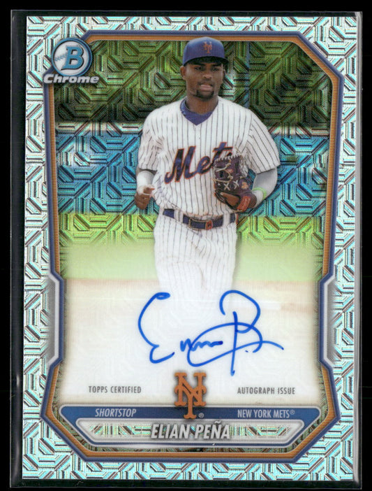 2026 Bowman Chrome Autographs Mojo Refractors Elian Peña Auto #BMA-EP