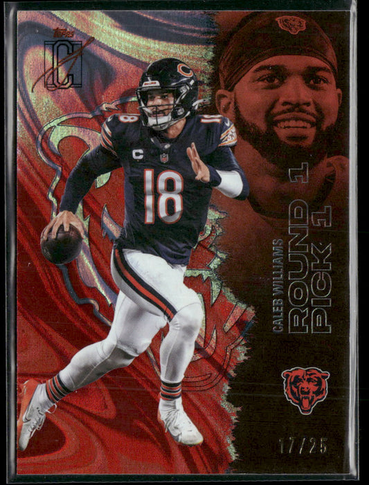 2025 Topps Signature Class Red Lava Caleb Williams #/25 #11