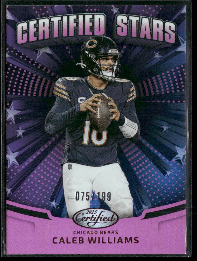 2025 Panini Certified Certified Stars Mirror Pink Caleb Williams #/199 #CST-CWS