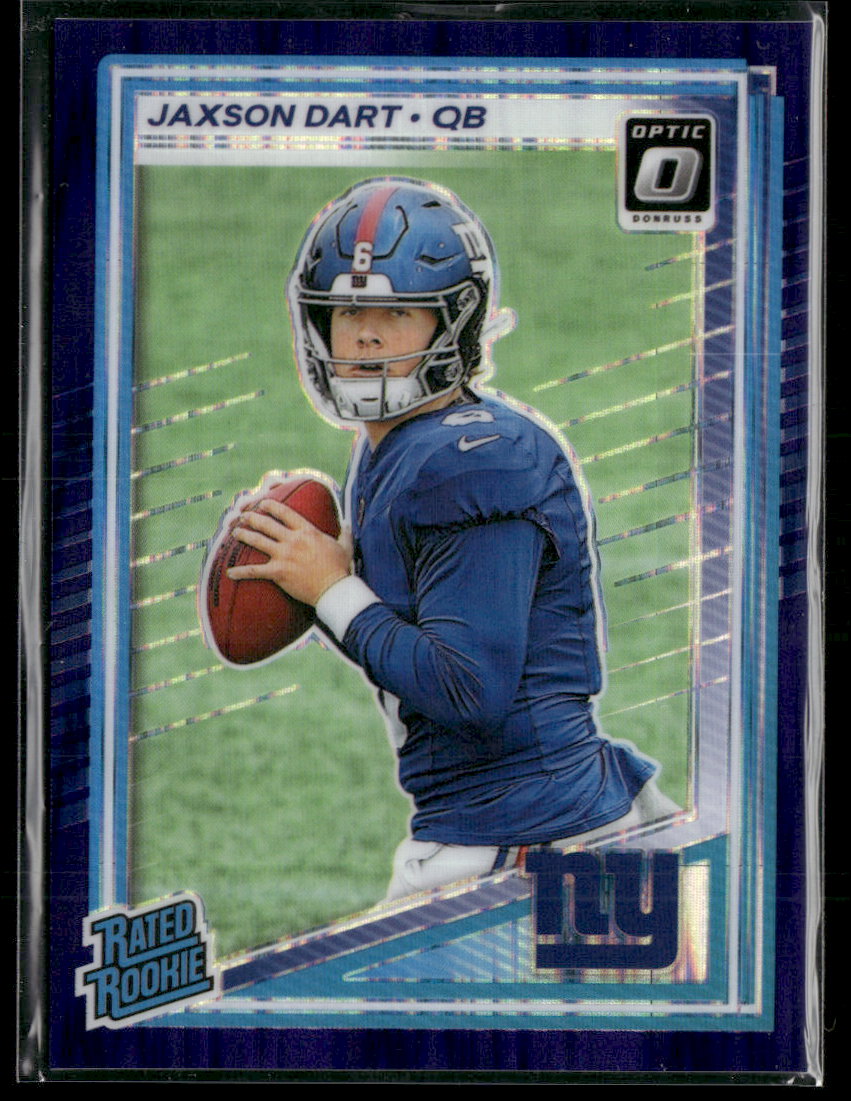 2025 Donruss Optic Purple Shock Jaxson Dart Rookie #273