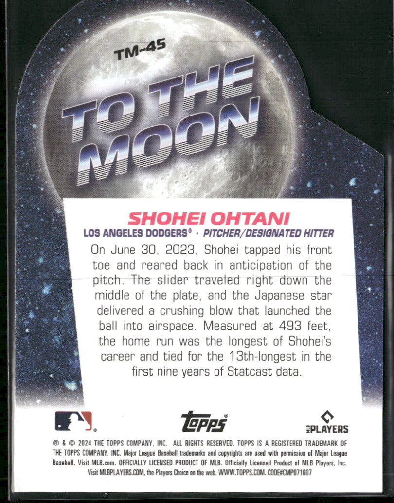 2024 Topps Big League To the Moon Die Cuts Shohei Ohtani #TM-45