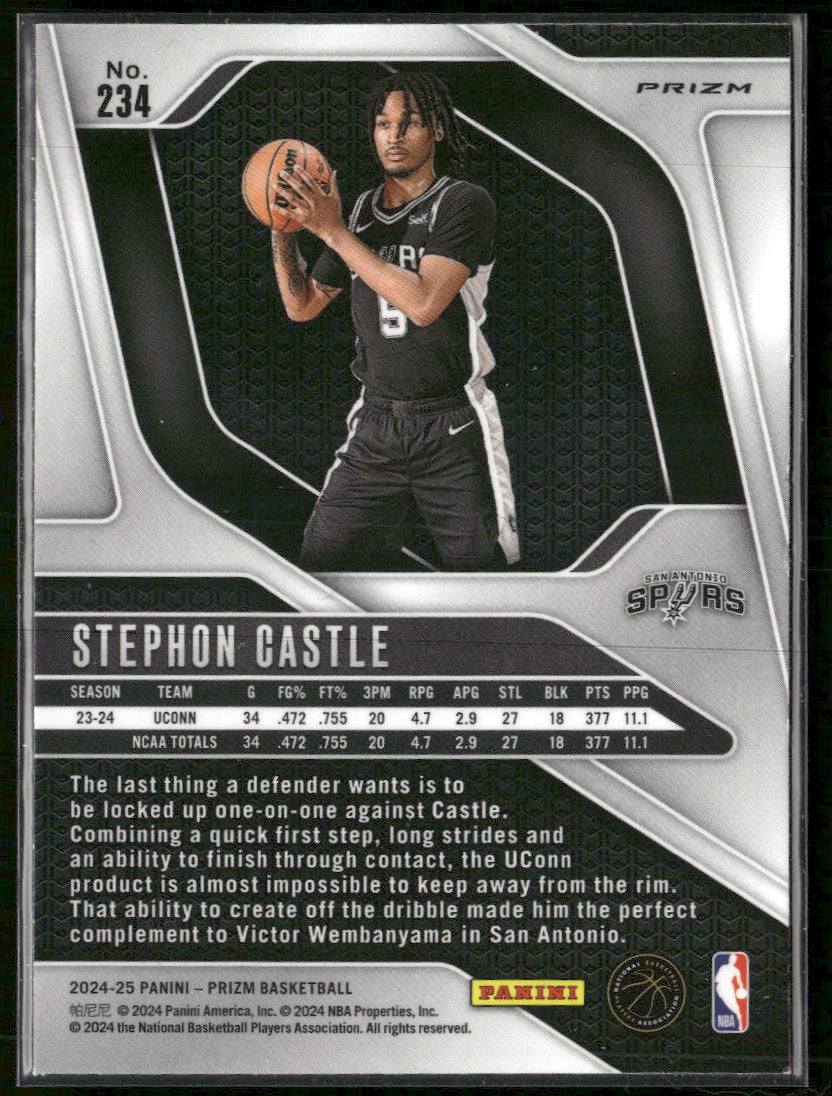 2024-25 Panini Prizm Prizms Ice Stephon Castle #234