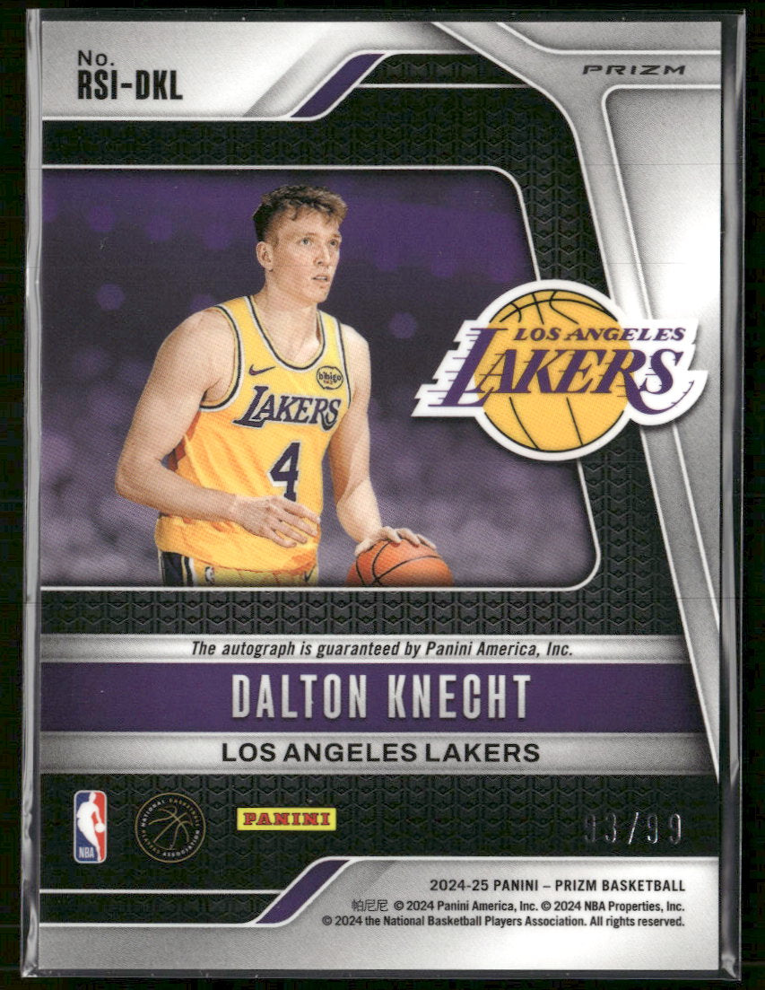 2024-25 Panini Prizm Rookie AU Prizms Red Dalton Knecht #/99 Auto #RSI-DKL