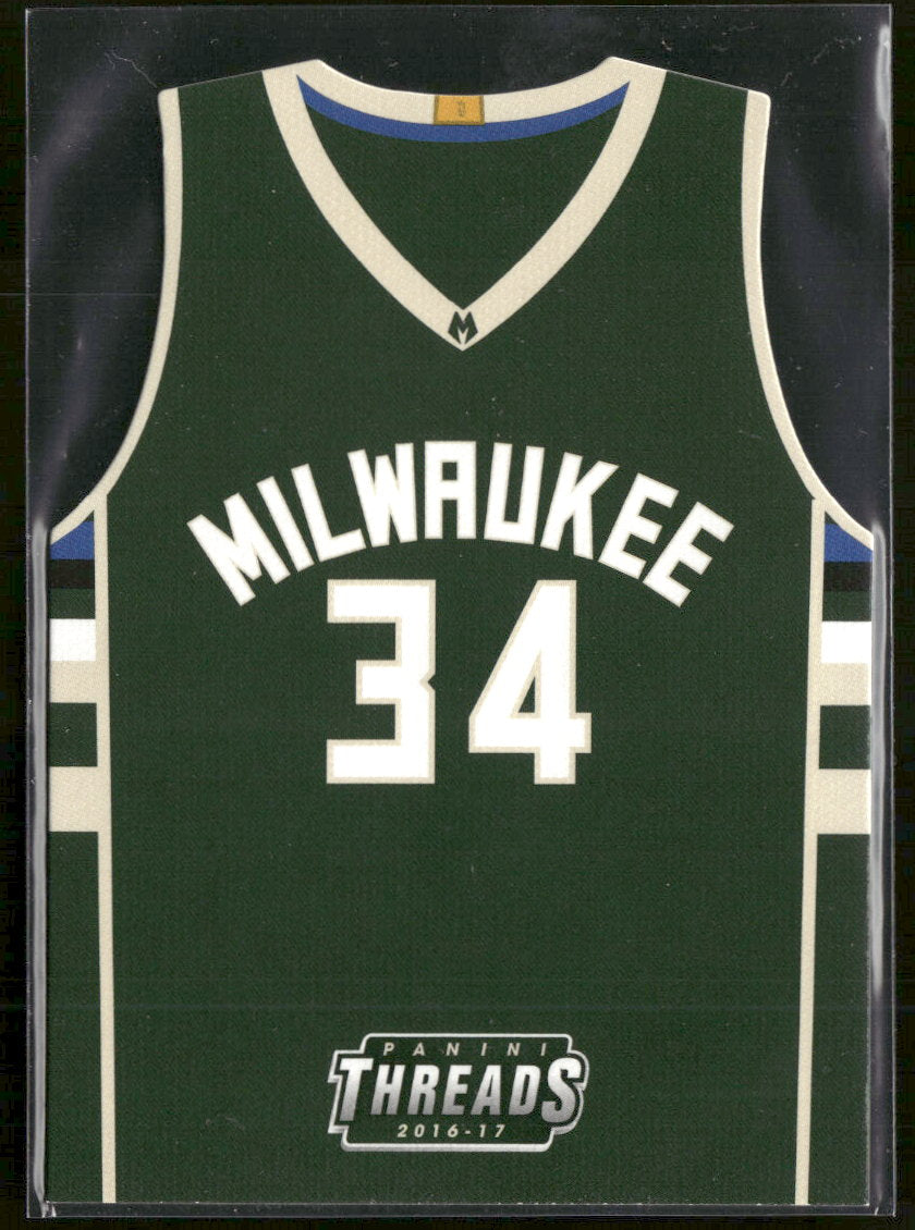 2016-17 Panini Threads Team Threads Die Cuts Giannis Antetokounmpo #23