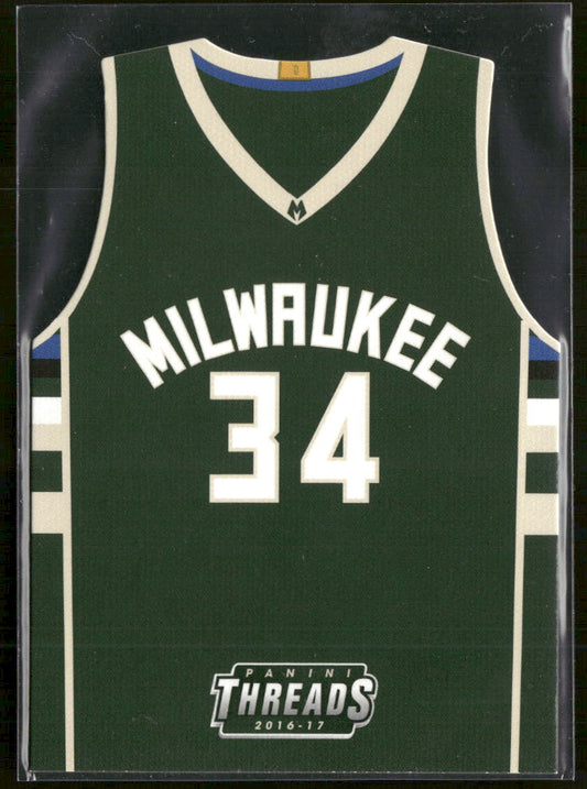 2016-17 Panini Threads Team Threads Die Cuts Giannis Antetokounmpo #23