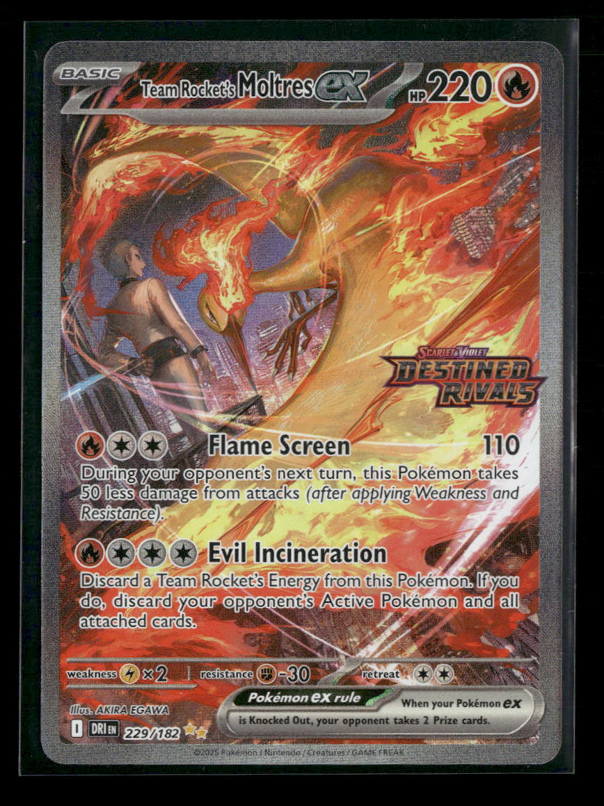Miscellaneous Cards Team Rocket's Moltres ex (Destined Rivals Stamp) #229/182