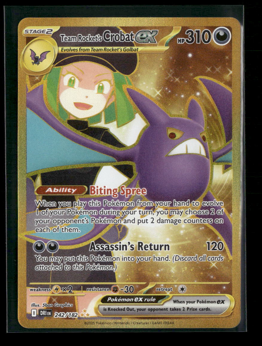 SV10: Destined Rivals Team Rocket's Crobat ex #242/182
