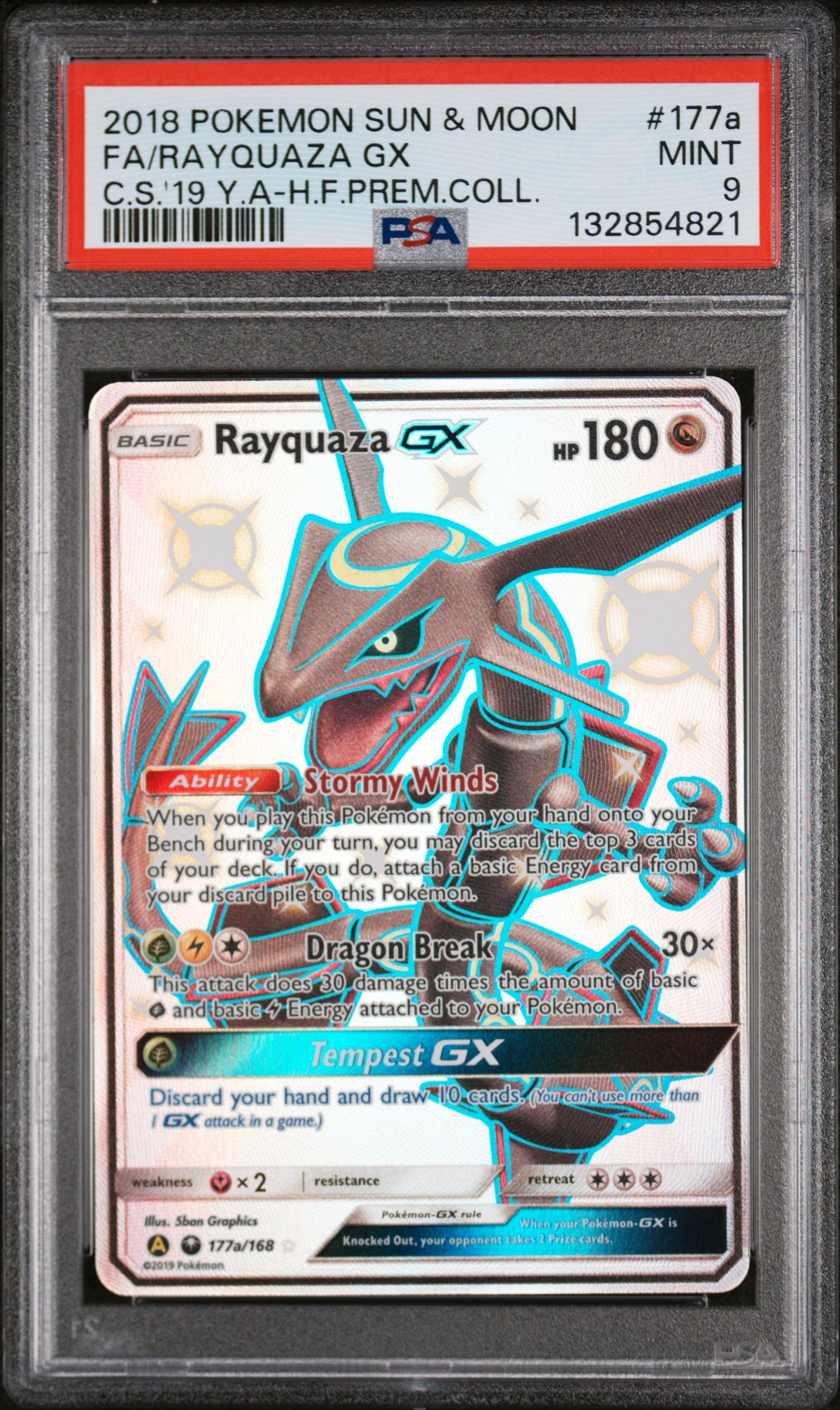 2018 Pokemon Celestial Storm Fa/Rayquaza Gx 9 PSA #177a