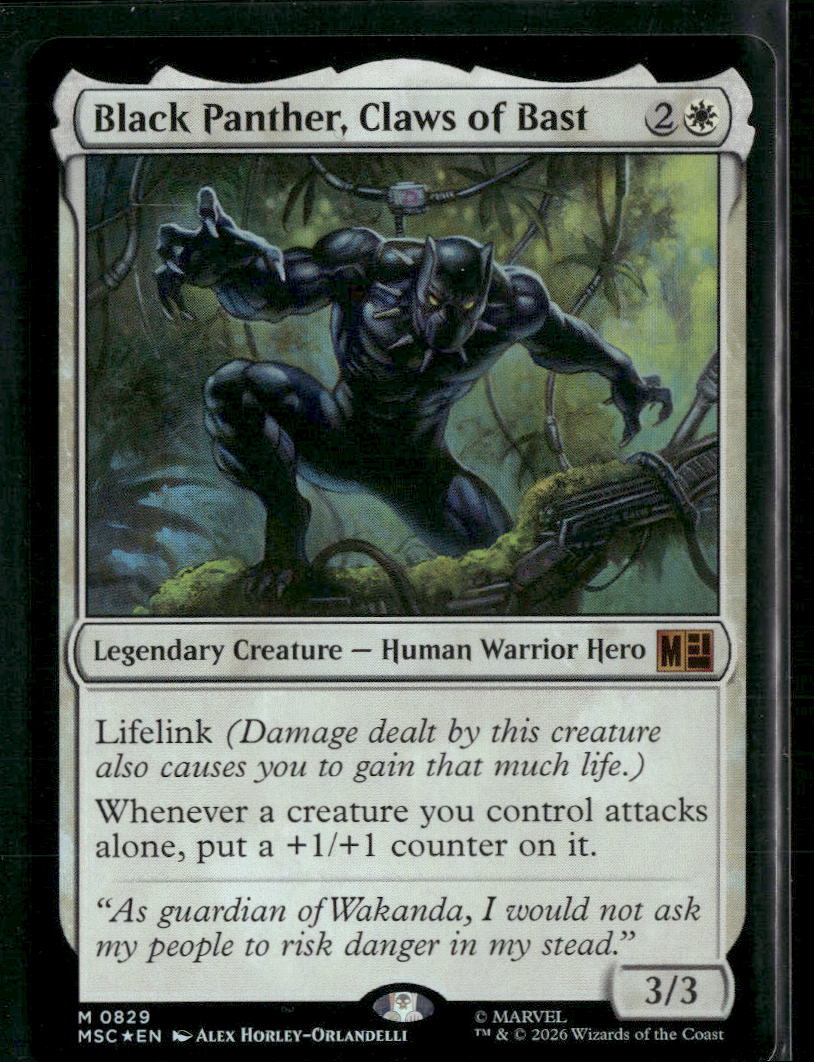 Commander: Marvel Super Heroes Black Panther, Claws of Bast Foil #829