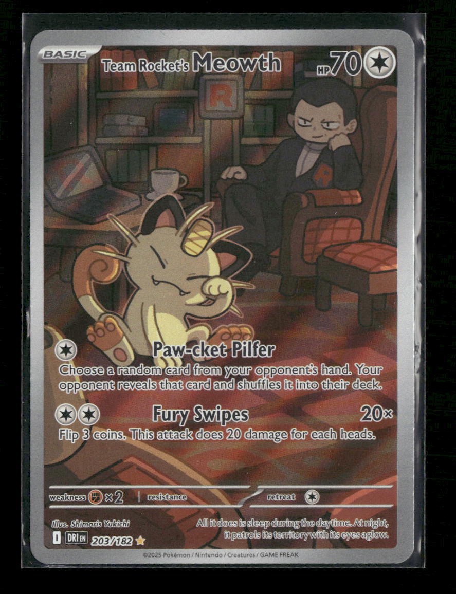 SV10: Destined Rivals Team Rocket's Meowth #203/182