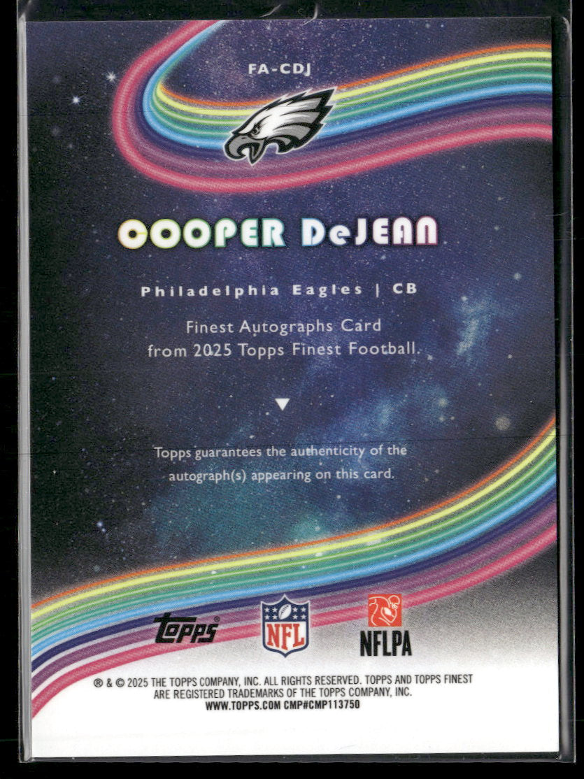 2025 Finest Finest Autographs Cooper DeJean Auto #FA-CDJ