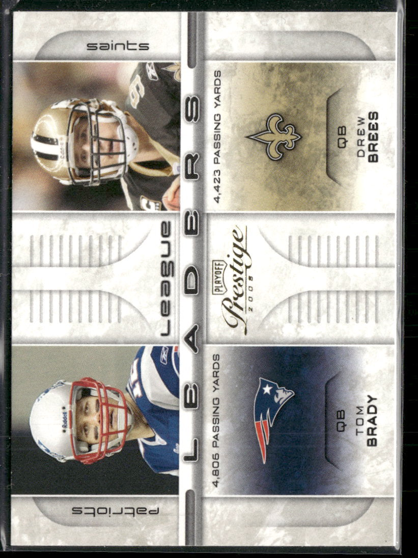 2008 Playoff Prestige League Leaders T Brady-D Brees-T Romo-B Favre #LL-16