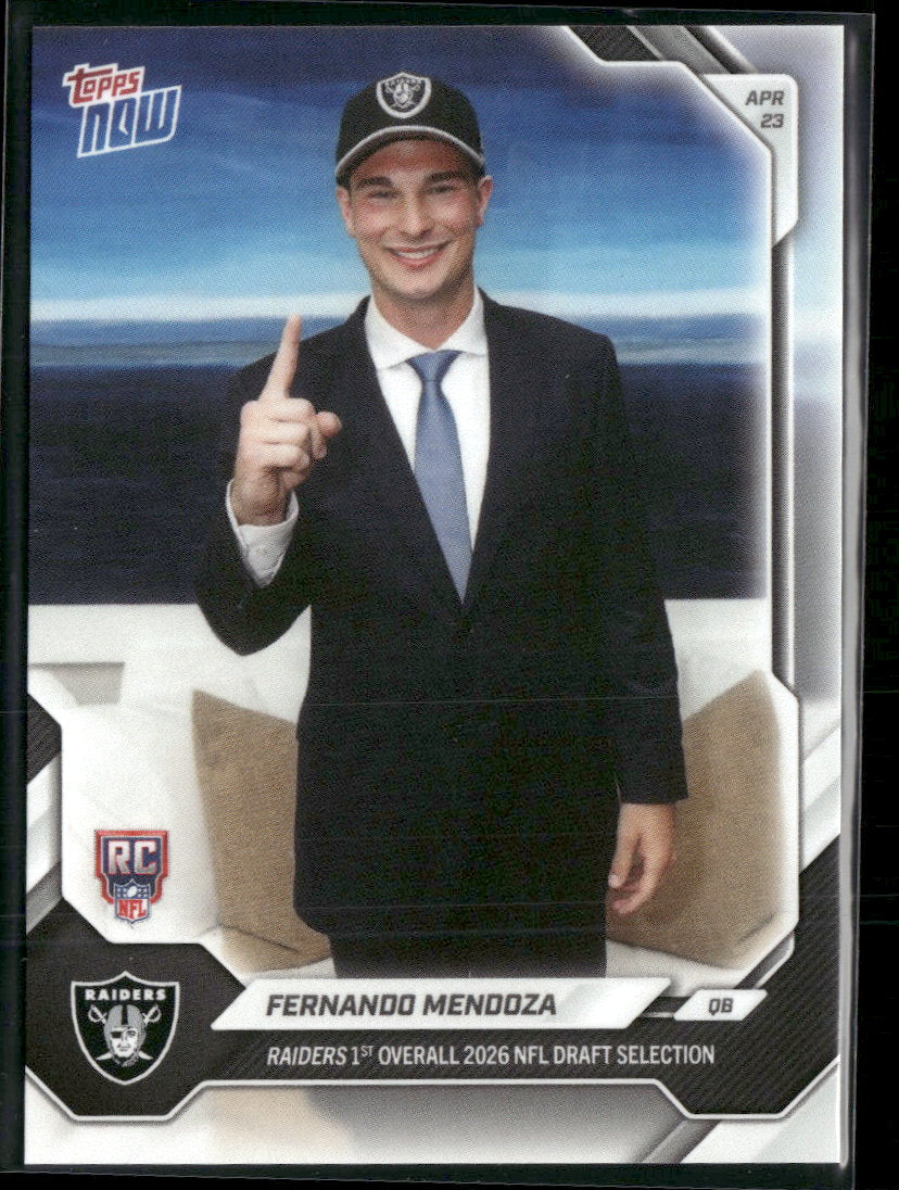 2026 Topps Now Fernando Mendoza #FMEN