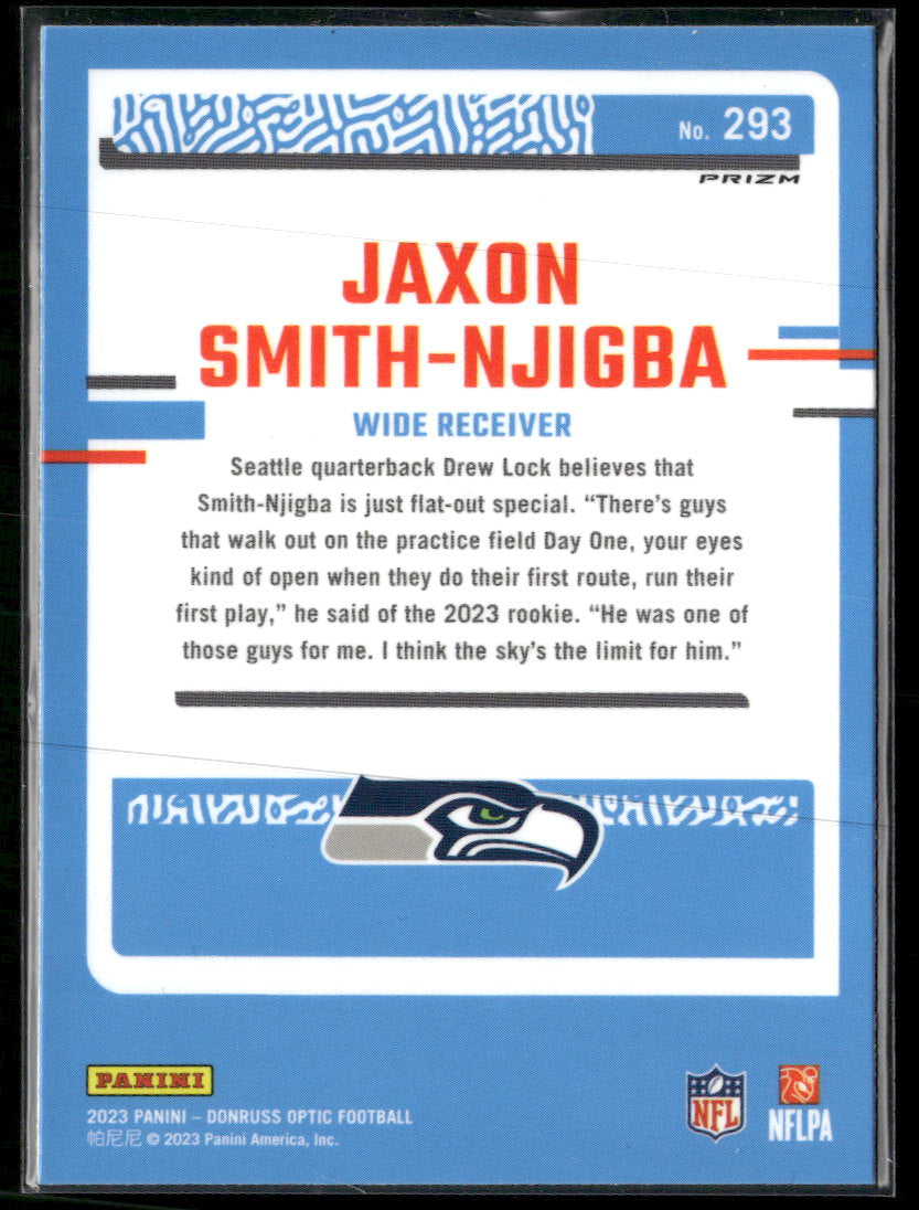 2023 Donruss Optic Purple Shock Jaxon Smith-Njigba Rookie #293