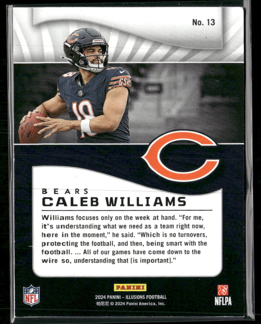 2024 Panini Light Blue Trophy Collection Caleb Williams Rookie #/249 #13