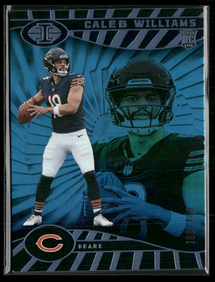 2024 Panini Light Blue Trophy Collection Caleb Williams Rookie #/249 #13