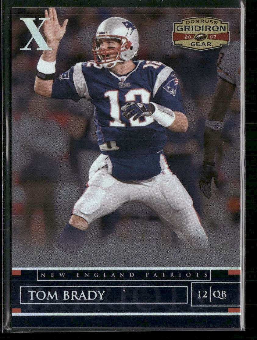 2007 Donruss Gridiron Gear Silver Holofoil X's Tom Brady #/250 #57