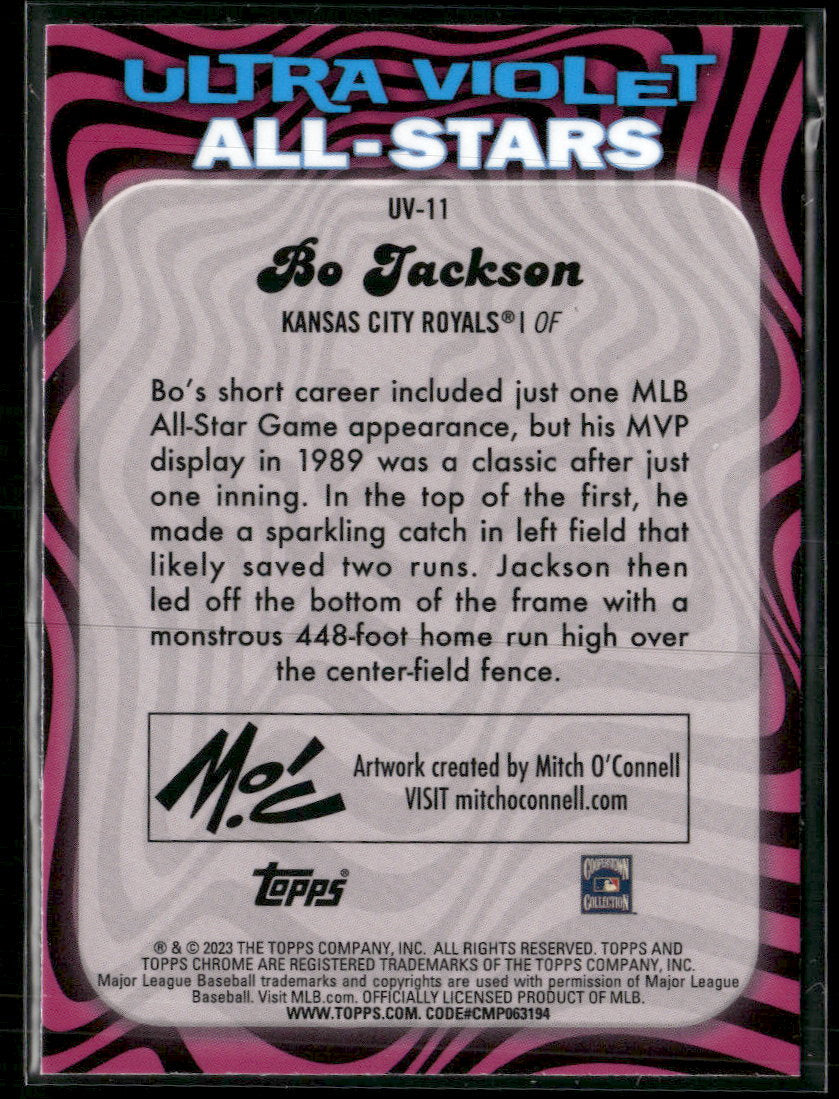 2023 Topps Chrome Ultraviolet All-Stars Bo Jackson #UV-11