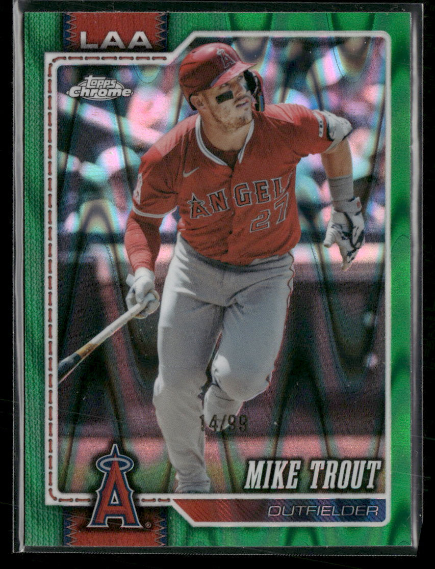 2026 Topps Chrome Green Raywave Refractors Mike Trout #/99 #200