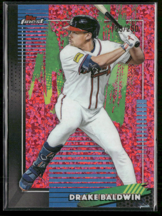 2026 Finest Pink Mini-Diamond Refractors Drake Baldwin #/250 #44