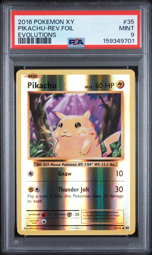 2016 Pokemon Xy Evolutions Evolutions Pikachu-Rev.Foil 9 PSA #35