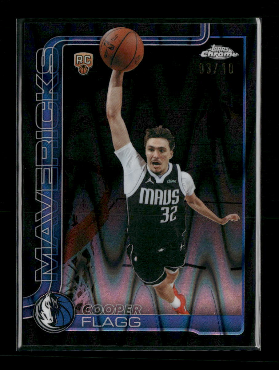 2025-26 Topps Chrome Update Black Raywave #/10 Cooper Flagg #151