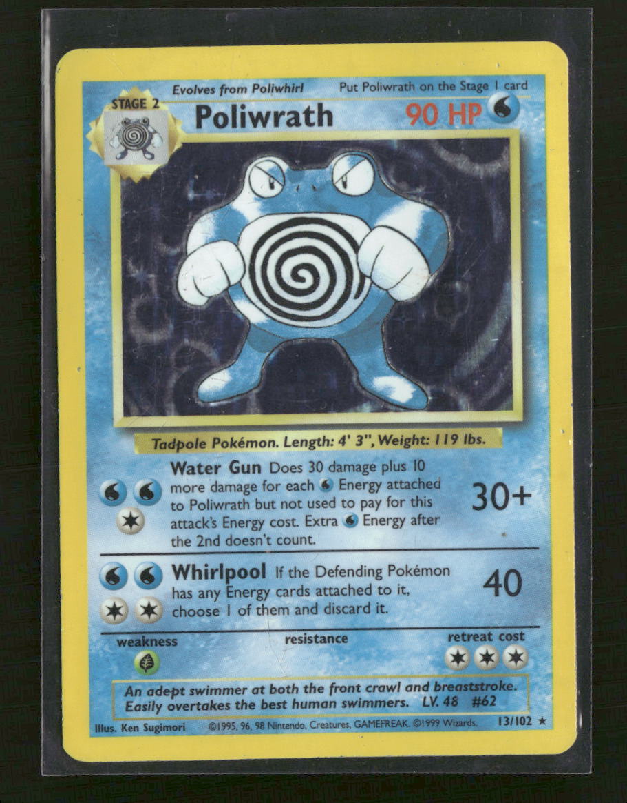 Base Set Poliwrath #013/102 Damaged