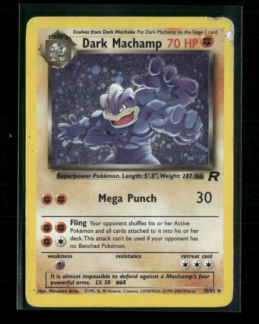 Team Rocket Dark Machamp (10) #10/82 Damaged