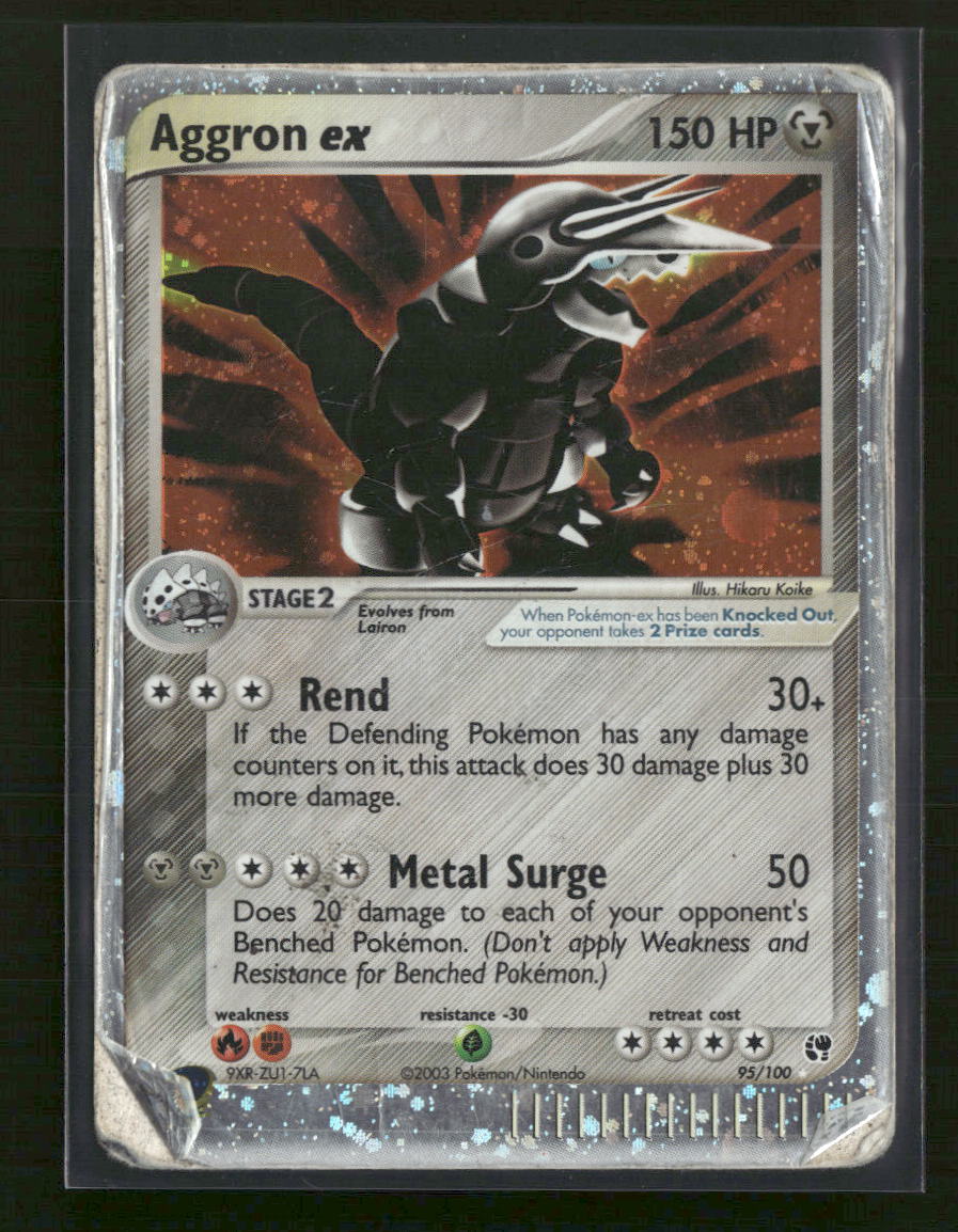 Sandstorm Aggron ex #95/100 Damaged