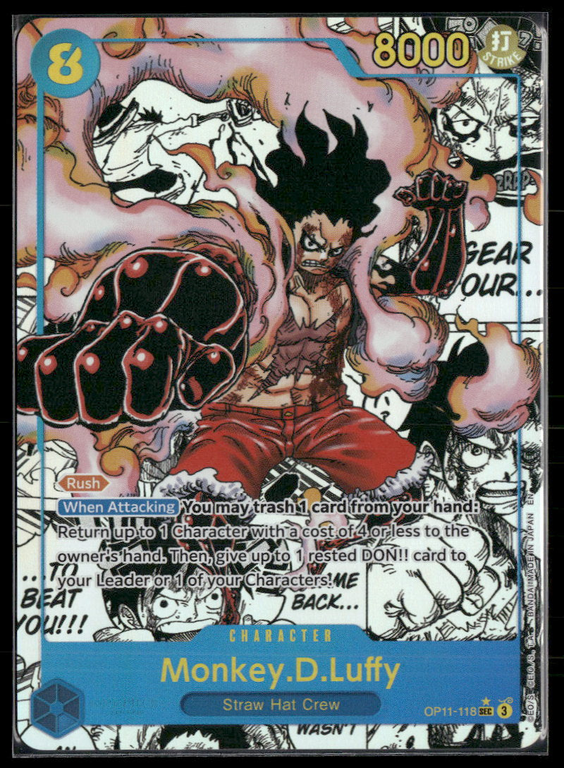 A Fist of Divine Speed Monkey.D.Luffy (118) (Manga) #OP11-118