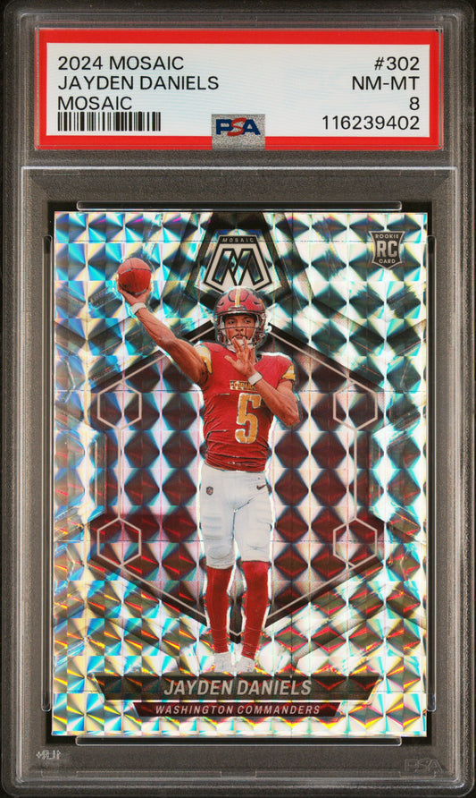 2024 Panini Mosaic Mosaic Jayden Daniels 8 PSA #302