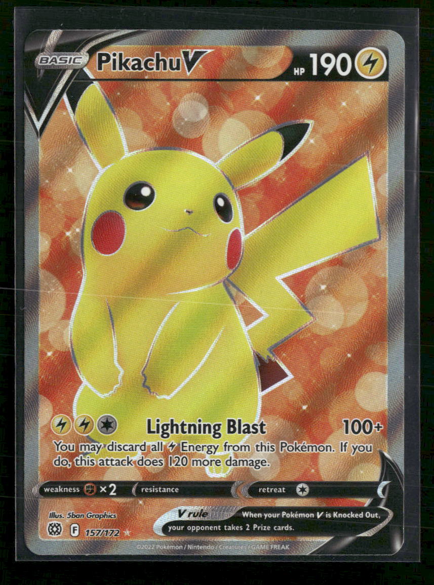 SWSH09: Brilliant Stars Pikachu V (Full Art) #157/172