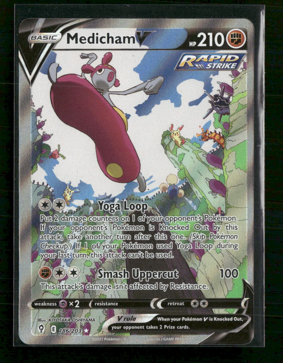 SWSH07: Evolving Skies Medicham V (Alternate Full Art) #186/203