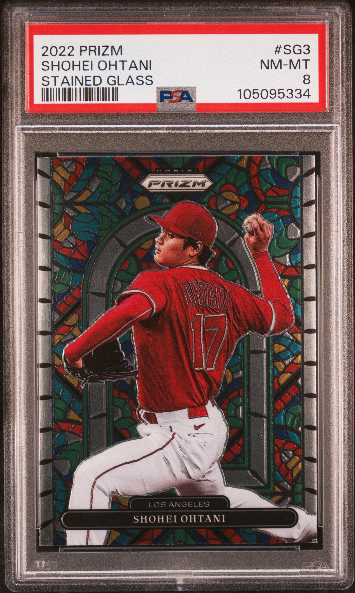 2022 Panini Prizm Stained Glass Stained Glass Shohei Ohtani 8 PSA #SG3