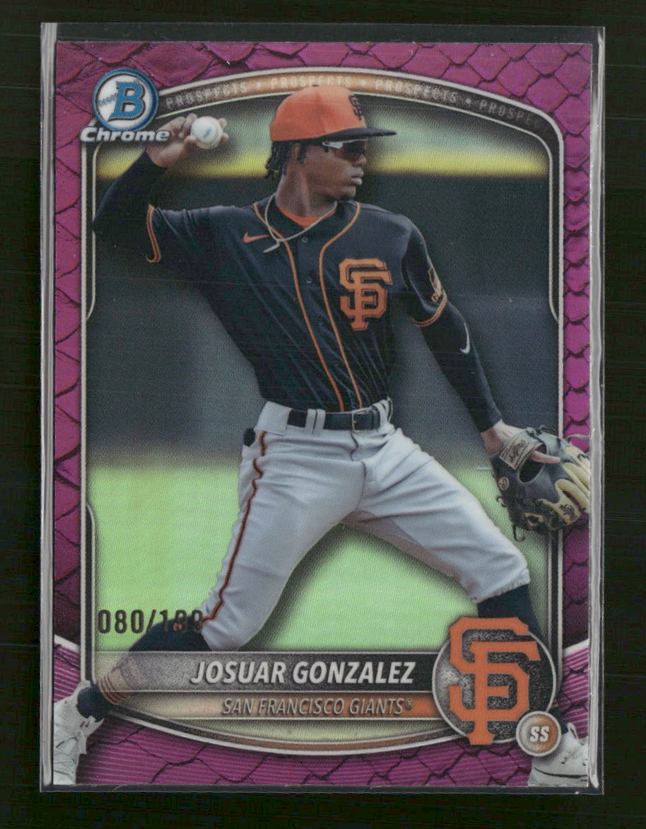 2025 Bowman Draft Chrome Fuchsia Reptilian Refractor Josuar Gonzalez #BDC-182