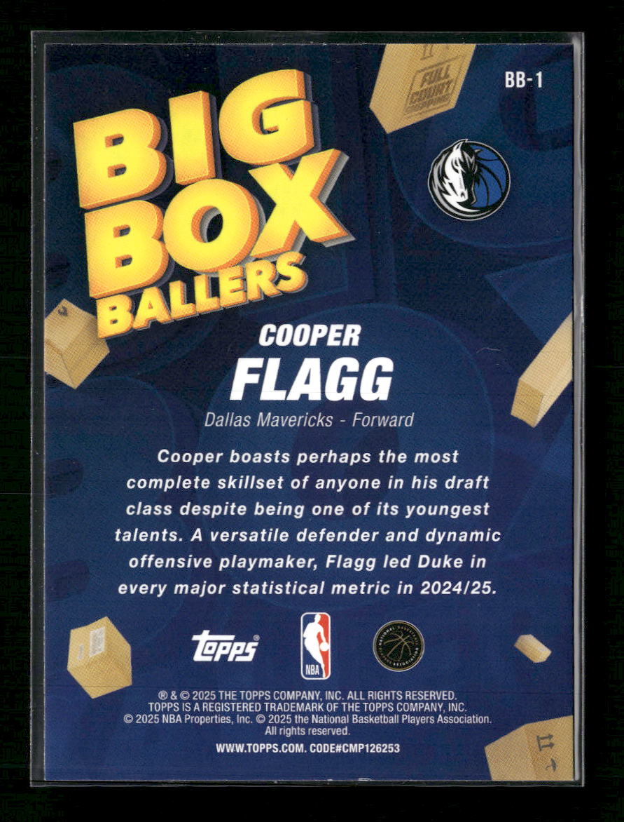 2025-26 Topps Big Box Ballers Cooper Flagg #BB-1