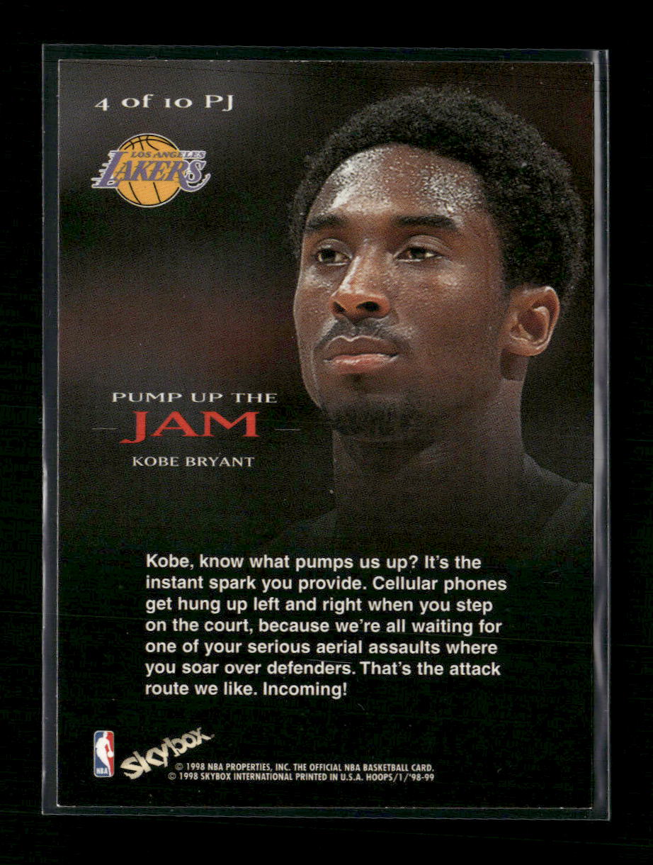 1998-99 Hoops Pump Up the Jam Kobe Bryant #4 PJ
