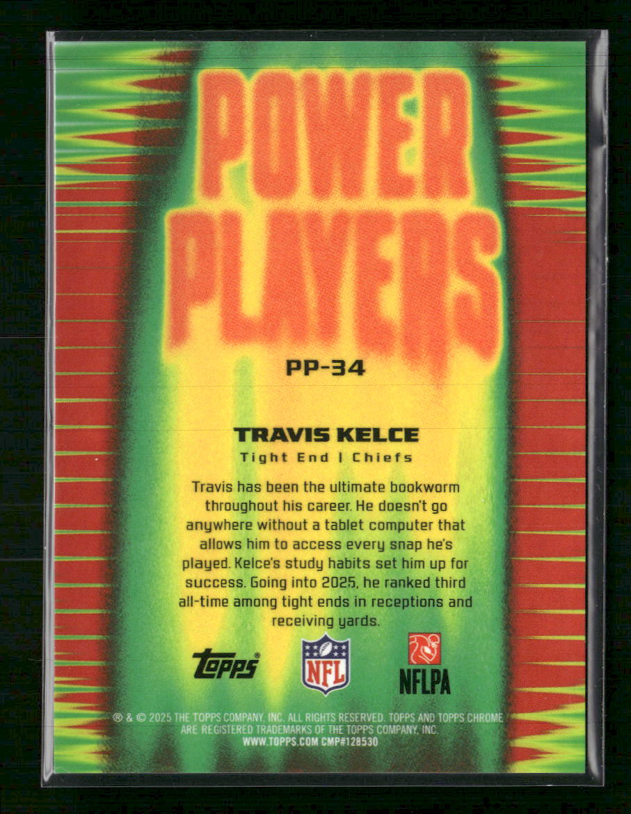 2025 Topps Chrome Power Players Gold Refractor Travis Kelce #/50 #PP-34