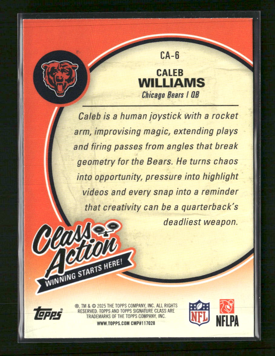 2025 Topps Signature Class Class Action Magenta Caleb Williams #/250 #CA-6