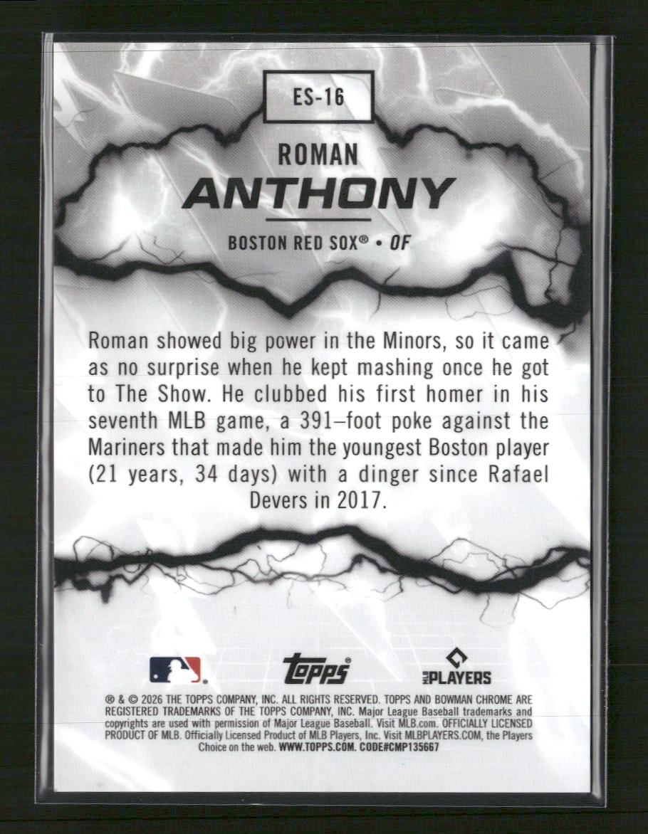 2026 Bowman Electric Sluggers Mojo Blue Refractors Roman Anthony #/150 #ES-16
